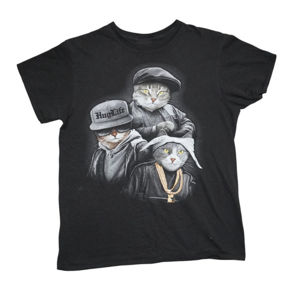 DOM "Thug Life Cats" Graphic Tee – Size M - Picture 1 of 5